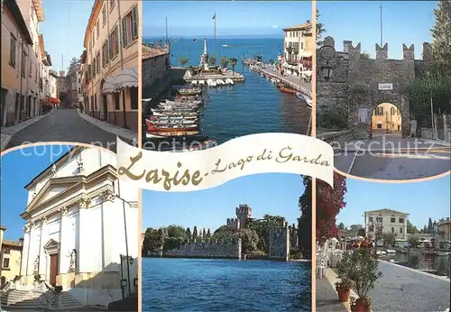 AK / Ansichtskarte Lazise Lago di Garda Teilansichten Hafen Schloss Kat. Lazise
