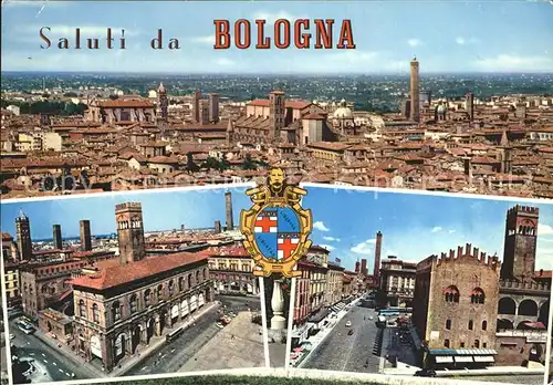 AK / Ansichtskarte Bologna Panorama Piazza Grande Palazzo de Re Enzo Via Rizzoli Kat. Bologna