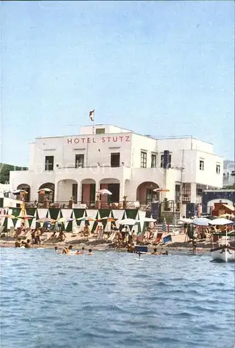 AK / Ansichtskarte Porto d Ischia Hotel Pensione Stutz Spiaggia Strand