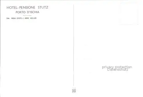 AK / Ansichtskarte Porto d Ischia Hotel Pensione Stutz Spiaggia Strand