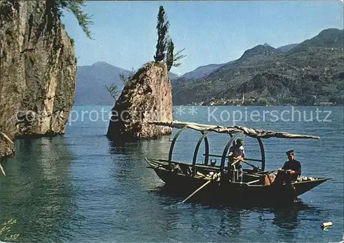 AK / Ansichtskarte Bellagio Lago di Como Fischer Comersee Felsen