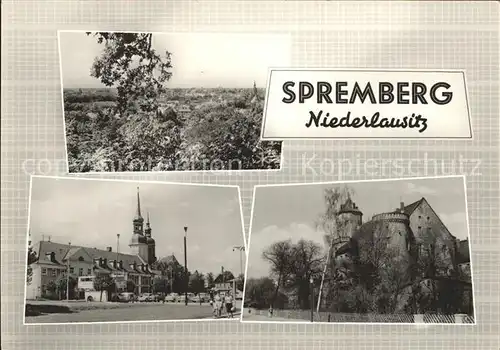 AK / Ansichtskarte Spremberg Niederlausitz Panorama Kirche Schloss Kat. Spremberg