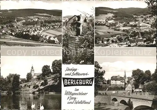 AK / Ansichtskarte Berleburg Bad Total und Teilansicht Kirche Bruecke Kat. Bad Berleburg