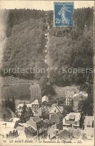 AK / Ansichtskarte Mont Dore Puy de Dome Funiculaire des Capucins Stempel auf AK Kat. Mont Dore