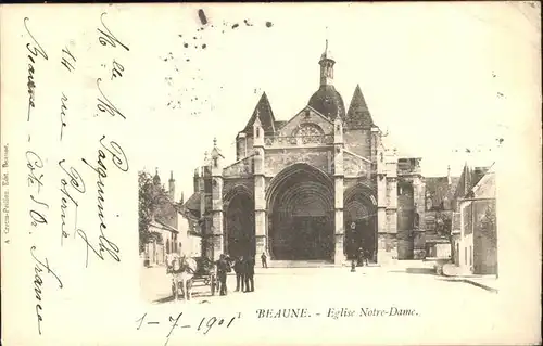 AK / Ansichtskarte Beaune Cote d Or Burgund Eglise Notre Dame Kat. Beaune