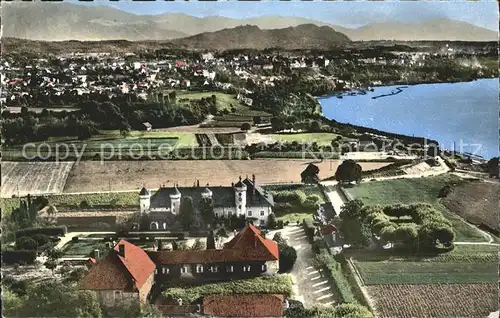 AK / Ansichtskarte Thonon les Bains Chateau de Ripaille Lac Leman Monts du Chablais vue aerienne Kat. Thonon les Bains