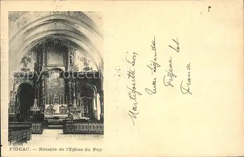 AK / Ansichtskarte Figeac Retable de l Eglise du Puy Kat. Figeac