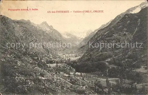 AK / Ansichtskarte Ax les Thermes Panorama Vallees d Orlu Orgeix Kat. Ax les Thermes