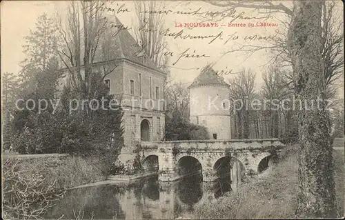 AK / Ansichtskarte La Houssaye en Brie Entree du Chateau Schloss Kat. La Houssaye en Brie