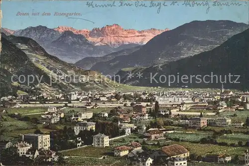 AK / Ansichtskarte Bozen Suedtirol mit Rosengarten Kat. Bozen Suedtirol