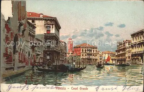 AK / Ansichtskarte Venezia Venedig Canal Grande Kuenstlerkarte Kat. 