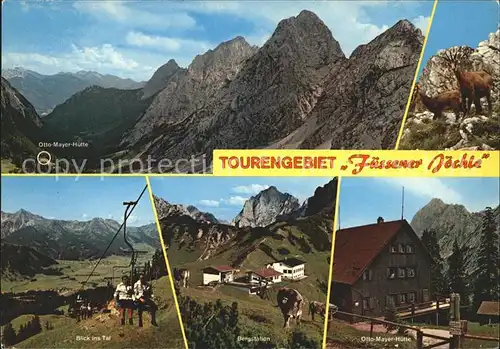 AK / Ansichtskarte Graen Tirol Fuessener Joechle Doppelsesselbahn Gehren und Koellerspitze Bergstation Otto Mayer Huette Kat. Graen