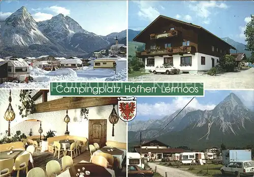 AK / Ansichtskarte Lermoos Tirol Camping Hofherr Panorama Gastraum Kat. Lermoos