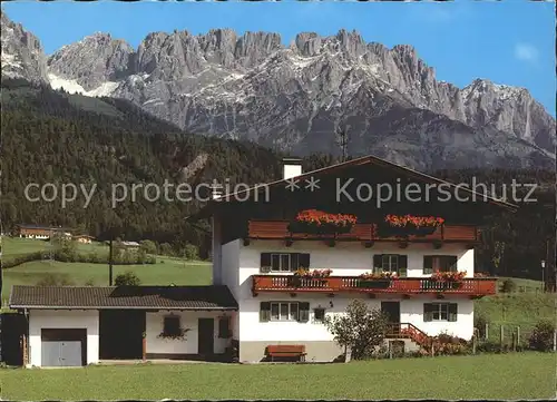 AK / Ansichtskarte Ellmau Tirol Haus Fuchs Wilder Kaiser Kat. Ellmau