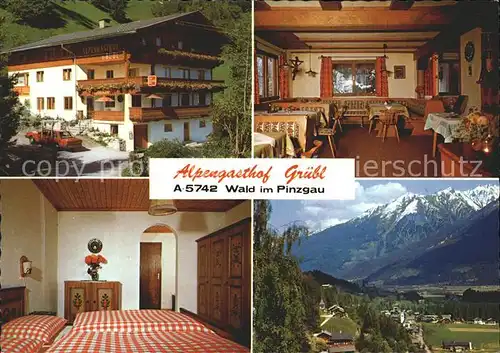 AK / Ansichtskarte Wald Pinzgau Gasthof Gruebl Stube Zimmer Panorama Kat. Wald im Pinzgau