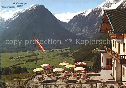 AK / Ansichtskarte Neukirchen Grossvenediger Alpengasthof Venedigerhof Terrasse Kat. Neukirchen am Grossvenediger