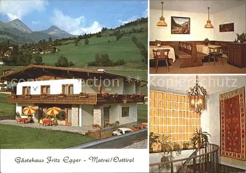 AK / Ansichtskarte Matrei Osttirol Gaestehaus Egger Stube Treppe Kat. Matrei in Osttirol