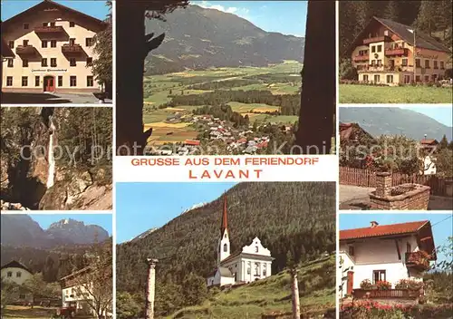AK / Ansichtskarte Lavant Tirol Lavanterhof Panorama Wasserfall Forellenhof Kirche Kat. Lavant