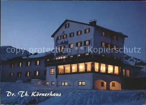 AK / Ansichtskarte Obertauern Dr Th Koernerhaus bei Nacht Kat. Untertauern