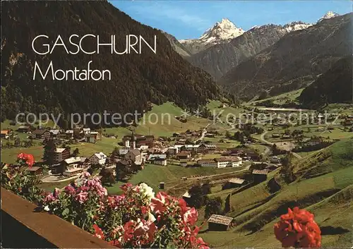 AK / Ansichtskarte Gaschurn Vorarlberg Panorama mit Valluela Kat. Gaschurn