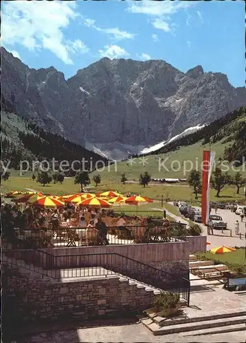 AK / Ansichtskarte Hinterriss Tirol Alpengasthof Eng am Gr Ahornboden Terrasse Kat. Vomp