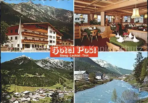 AK / Ansichtskarte Steeg Tirol Hotel Post Gastraum Lechtal Kat. Steeg Lechtal