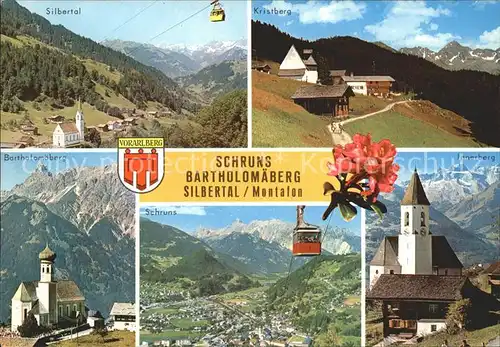 AK / Ansichtskarte Schruns Vorarlberg mit Bartolomaeberg Silbertal Kristberg Innerberg Kat. Schruns