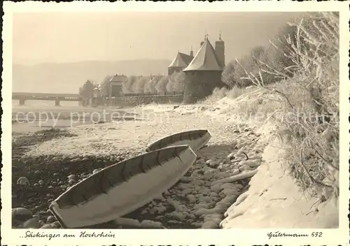 AK / Ansichtskarte Foto Gutermann Nr. 592 Bad Saeckingen Rhein Boote  Kat. Loerrach