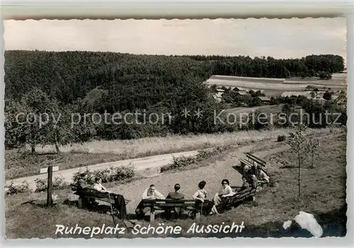 AK / Ansichtskarte Waldkatzenbach Ruheplatz Schoene Aussicht Kat. Waldbrunn