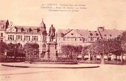 AK / Ansichtskarte Coblenz Koblenz Denkmal General von Goeben Kat. Koblenz Rhein