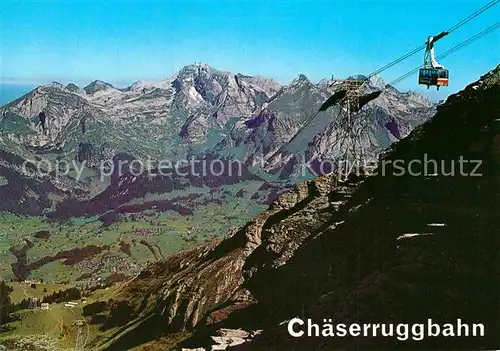 AK / Ansichtskarte Unterwasser Toggenburg Chaeserruggbahn mit Wildhaus Saentis und Schafberg Kat. Unterwasser