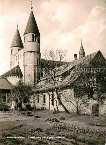 AK / Ansichtskarte Gernrode Harz Stiftskirche und Cyriakus Heim Kat. Gernrode Harz
