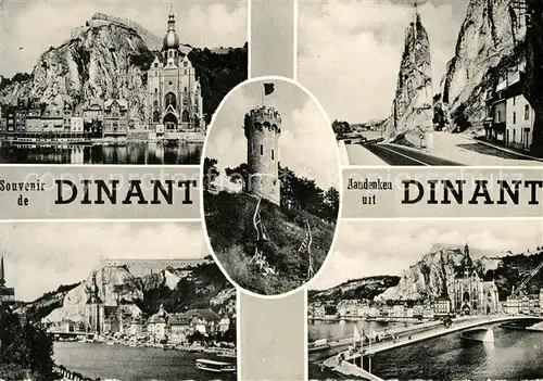 AK / Ansichtskarte Dinant Wallonie Basilika Festung Aussichtsturm Maas Bruecke Kat. Dinant