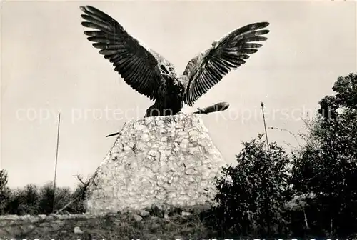 AK / Ansichtskarte Tatabanya Turulvogel Skulptur Kat. Tatabanya