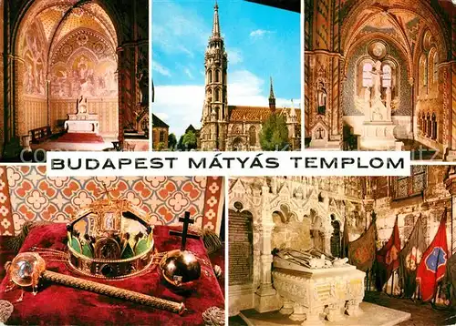 AK / Ansichtskarte Budapest Matyas templom Matthiaskirche Innenansichten Reliquien Grabstaette Kat. Budapest