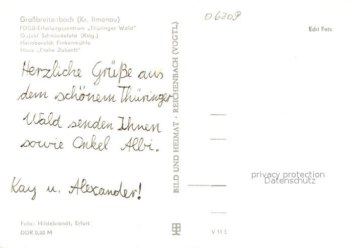 Ak Ansichtskarte Grossbreitenbach Thueringen Erholungszentrum
