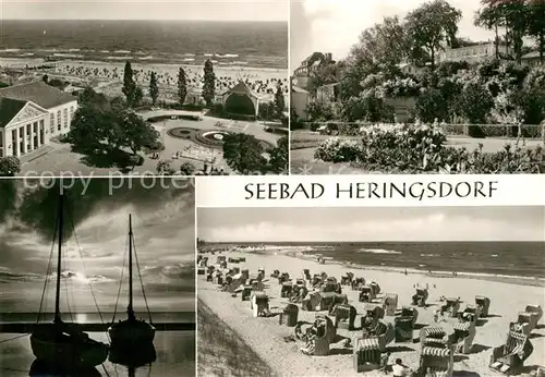 AK / Ansichtskarte Heringsdorf Ostseebad Usedom Kurpark Badestrand  Kat. Heringsdorf