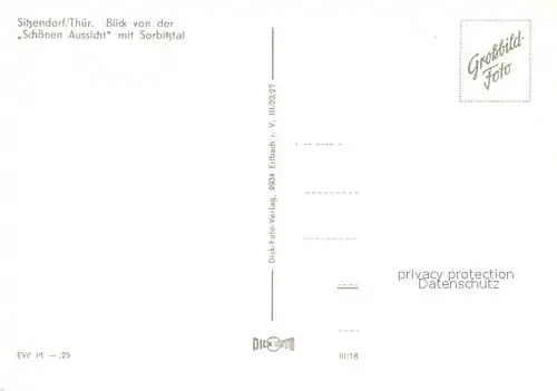 AK / Ansichtskarte Sitzendorf Thueringen Sorbitztal Kat. Sitzendorf Schwarzatal