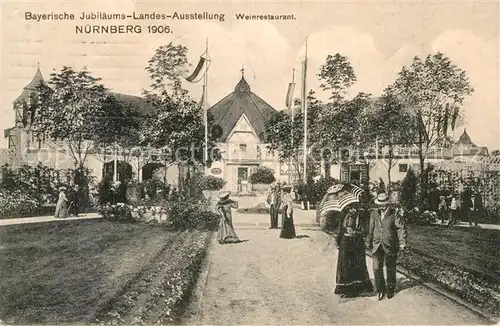 AK / Ansichtskarte Ausstellung Bayr Landes Nuernberg 1906 Weinrestaurant Kat. Expositions