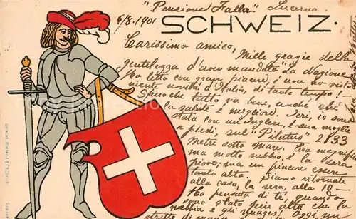 AK / Ansichtskarte Wappen Schweiz Ritter  Kat. Heraldik