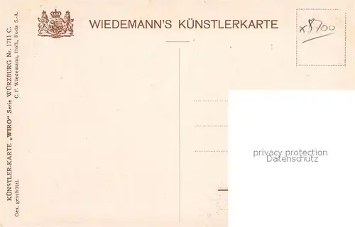 AK / Ansichtskarte Verlag Wiedemann WIRO Nr. 1711 C Wuerzburg Kaeppele  Kat. Verlage