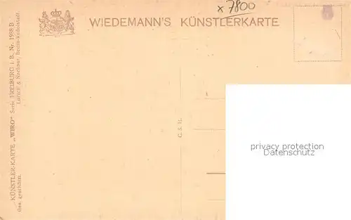 AK / Ansichtskarte Verlag Wiedemann WIRO Nr. 1988 B Freiburg Breisgau Martinstor Strassenbahn  Kat. Verlage