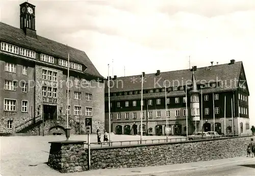 AK / Ansichtskarte Altenberg Erzgebirge Platz des Bergmanns mit Rathaus Kat. Geising