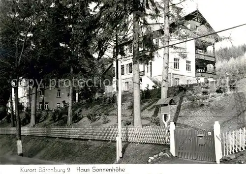 AK / Ansichtskarte Baerenburg Sachsen Haus Sonnenhoehe Kat. Altenberg