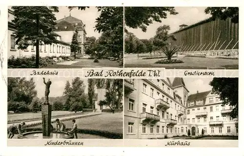 AK / Ansichtskarte Bad Rothenfelde Badehaus Kinderbrunnen Kurhaus Gradierwerk Kat. Bad Rothenfelde