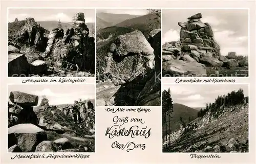 AK / Ansichtskarte Bad Harzburg Berghotel Kaestehaus Hexenkueche Maeusefalle Treppenstein Kat. Bad Harzburg