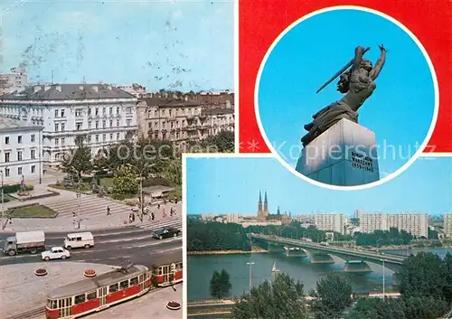 AK / Ansichtskarte Warschau Masowien Stadtansichten Denkmal Bruecke Kat. Warschau