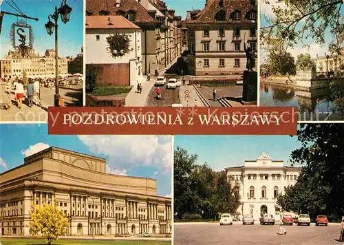 AK / Ansichtskarte Warschau Masowien Theater Bibliothek Universitaet  Kat. Warschau