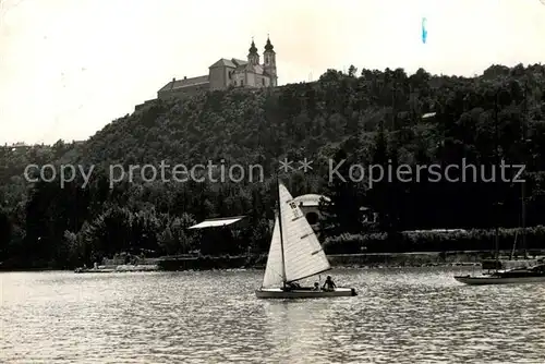 AK / Ansichtskarte Tihany Latkep az apatsaggal Abteikirche Segeln Plattensee Kat. Ungarn