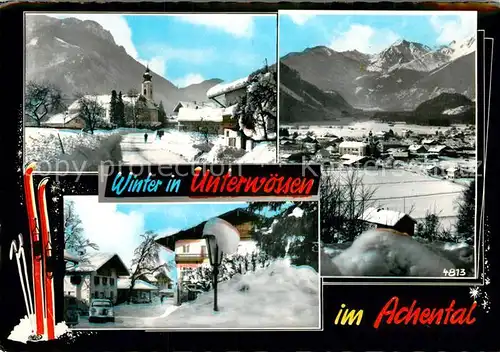 AK / Ansichtskarte Unterwoessen Winterpanorama Alpen Kat. Unterwoessen